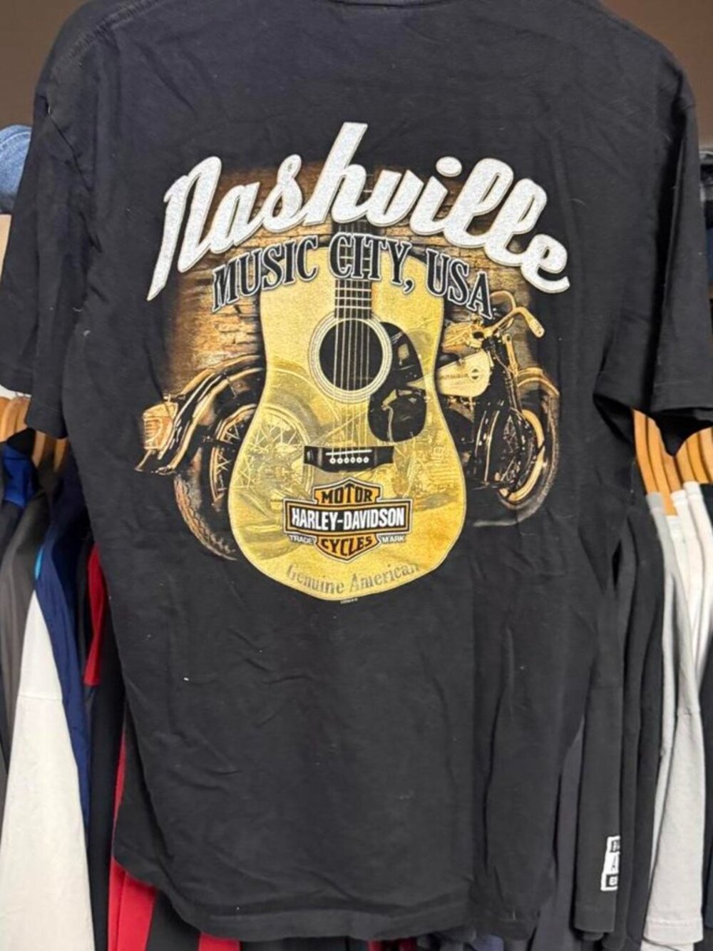Harley Davidson T-shirt Nashville TN Large Music City USA